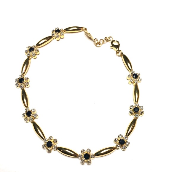 Gold tone 925 Silver Bracelet - Picture 1 of 4